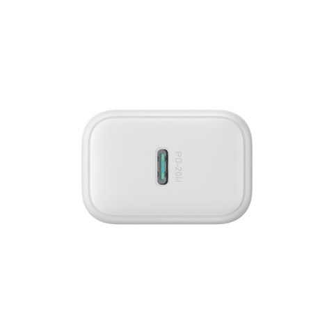 Ładowarka sieciowa USB-C PD QC 20W + kabel USB-C 1m - biała