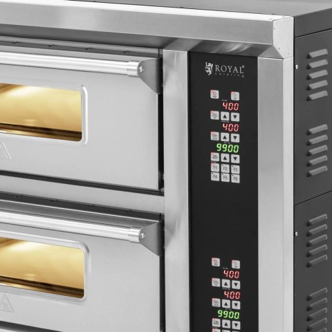 Piec do pizzy elektryczny z szamotem na 8 pizz śr. 33 cm 400 V 8400 W