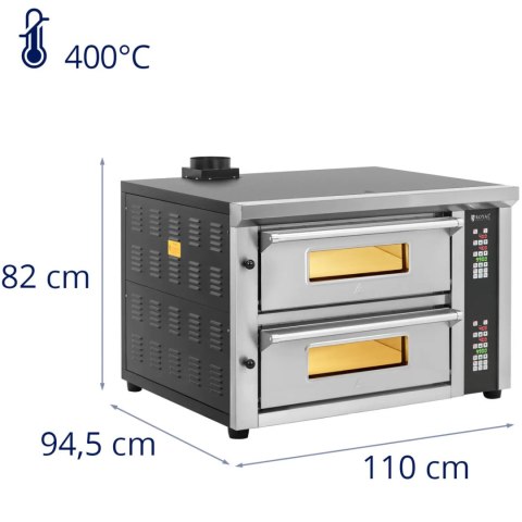 Piec do pizzy elektryczny z szamotem na 8 pizz śr. 33 cm 400 V 8400 W