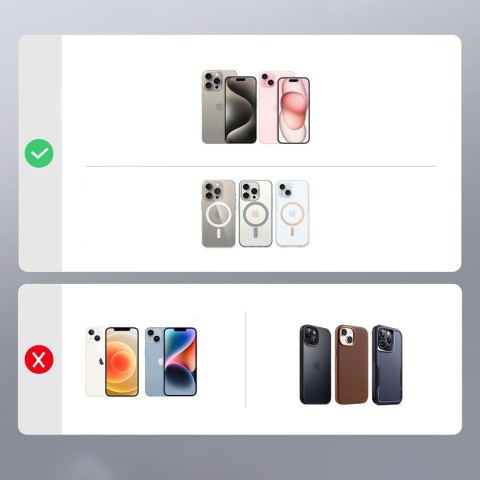 Portfel na karty Magnetic Wallet MagSafe z podstawką - czarny