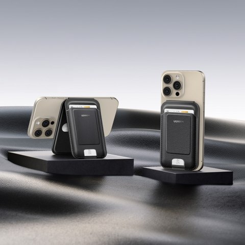 Portfel na karty Magnetic Wallet MagSafe z podstawką - czarny