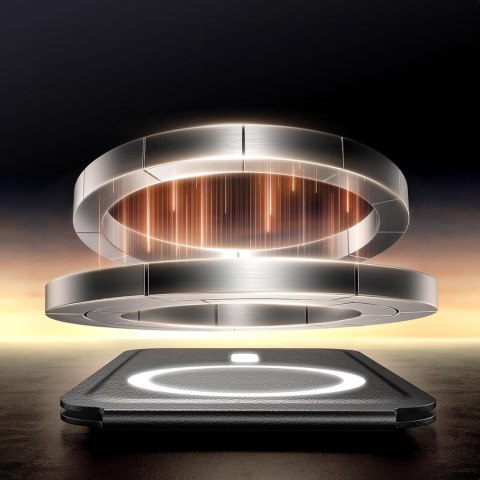 Portfel na karty Magnetic Wallet MagSafe z podstawką i uchwytem na palec - czarny