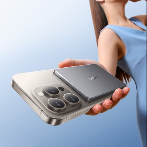 Powerbank 5000mAh USB-C 20W PD i ładowaniem indukcyjnym 15W - szary