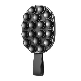 Uchwyt magnetyczny na telefon 4.7-7'' z przyssawkami na szybę lustro - czarny