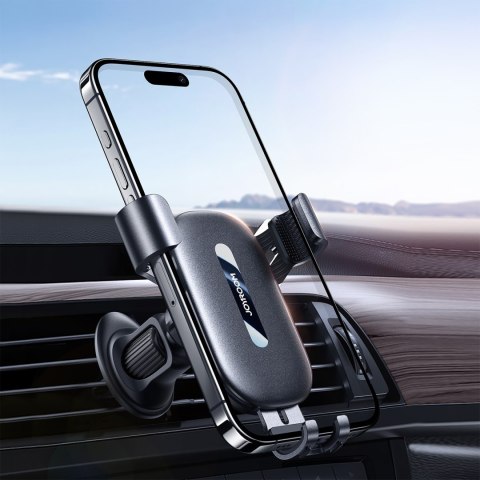 Uchwyt samochodowy grawitacyjny na telefon na kratkę nawiewu - czarny