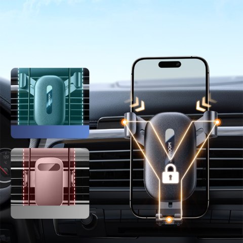 Uchwyt samochodowy grawitacyjny na telefon na kratkę nawiewu - czarny