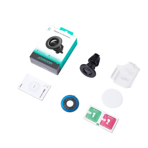 Uchwyt samochodowy magnetyczny na telefon na kratkę nawiewu - czarny