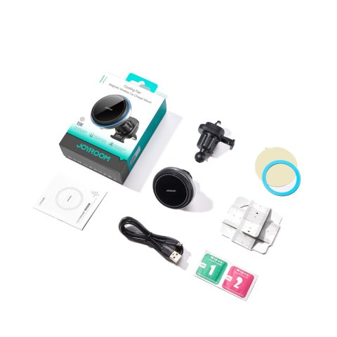 Uchwyt samochodowy z ładowarką indukcyjną MagSafe z chłodzeniem telefonu - czarny