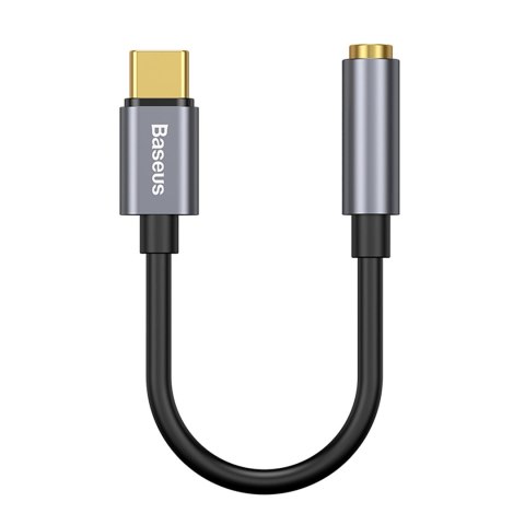 Adapter przejściówka do słuchawek USB-C - mini jack 3.5mm DAC 24 bit 48KHz - szary