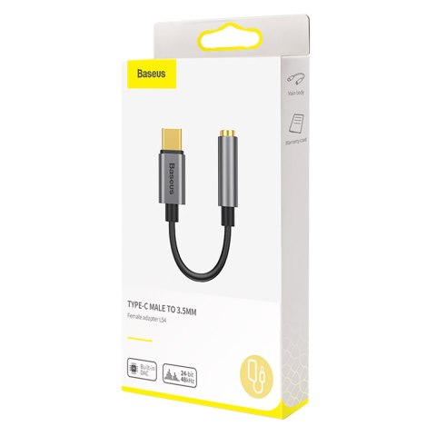 Adapter przejściówka do słuchawek USB-C - mini jack 3.5mm DAC 24 bit 48KHz - szary