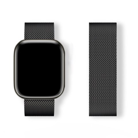 Bransoleta pasek Milanese Loop do Apple Watch 42/44/45/46/49 - czarna