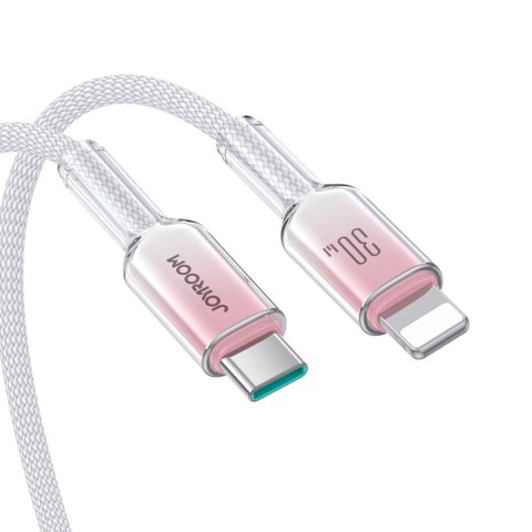Kabel przewód Crystal-Clear Series 30W USB-C - iPhone Lightning 1.2m - biały