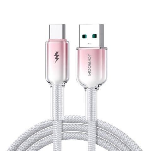 Kabel przewód Crystal-Clear Series 3A USB-A - USB-C 1.2m - biały