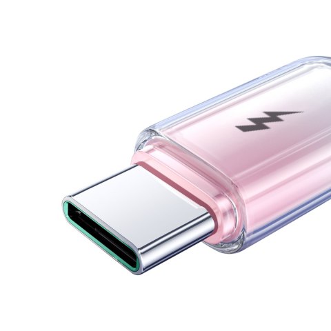 Kabel przewód Crystal-Clear Series 3A USB-A - USB-C 1.2m - biały