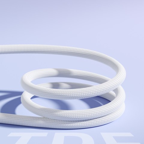 Kabel przewód Crystal-Clear Series 60W USB-C - USB-C 1.2m - biały