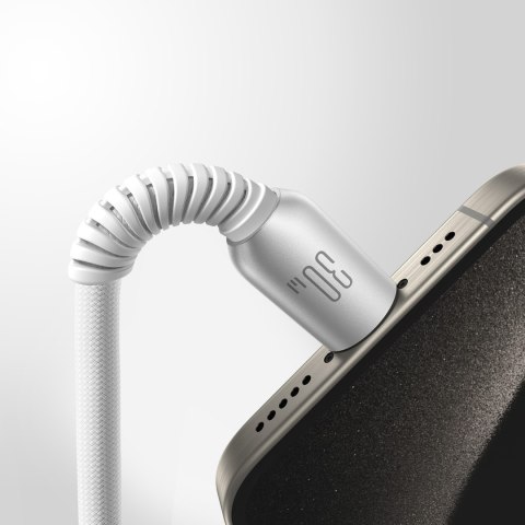 Kabel przewód Cutting-Edge Series 30W USB-C - iPhone Lightning 1.2m - szary