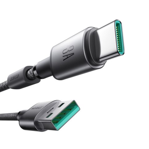Kabel przewód USB-A - USB-C z organizerem uchwytem magnetycznym 1.2m - szary