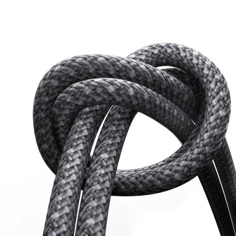 Kabel przewód USB-A - iPhone Lightning z organizerem uchwytem magnetycznym 1.2m - szary