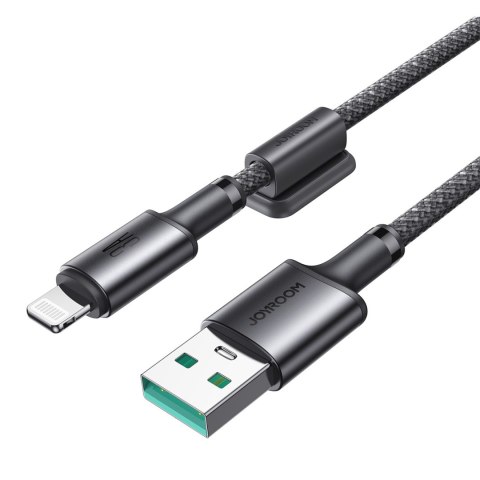Kabel przewód USB-A - iPhone Lightning z organizerem uchwytem magnetycznym 1.2m - szary