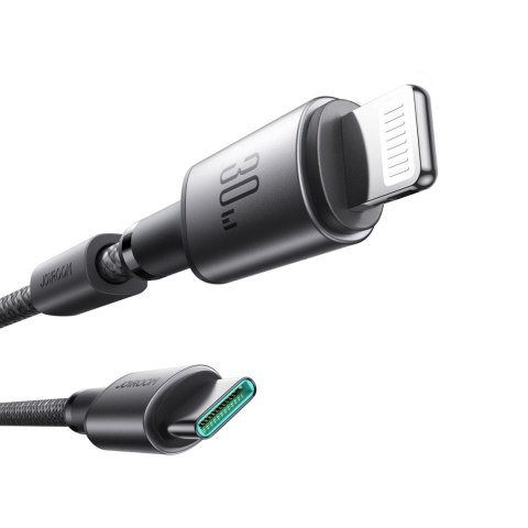Kabel przewód USB-C - iPhone Lightning z organizerem uchwytem magnetycznym 1.2m - szary