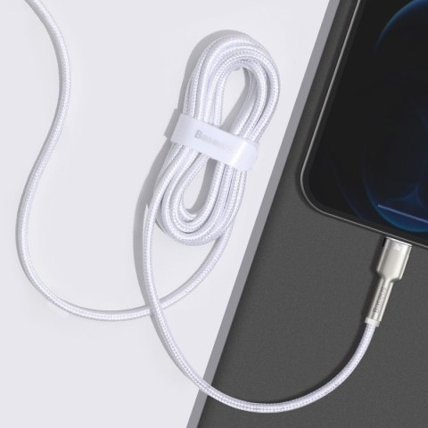 Kabel przewód do iPhone USB-C - Lightning Series Metal Data 20W PD 2m - biały