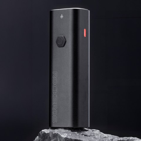 Lampka rowerowa przednia z funkcją latarki biała 600lm IPX6 USB-C - czarna