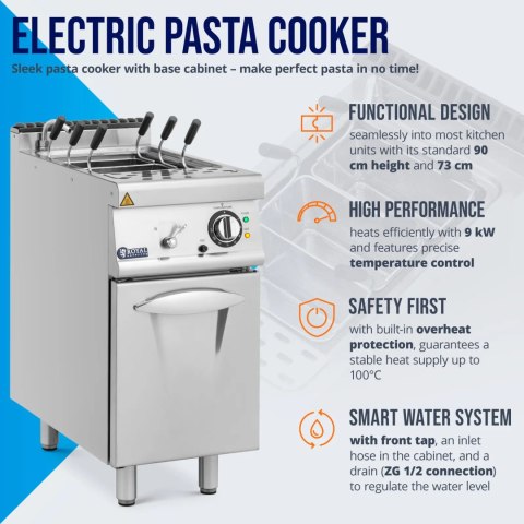 Makaroniarka warnik do makaronu elektryczny wolnostojący 400 V 9 kW