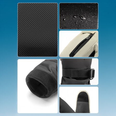 Rękawiczki narciarskie bez palców Full Length rozmiar M wodoodporne - beżowe