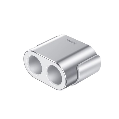 Rozdzielacz samochodowy 2x gniazdo zapalniczki 80W 2x USB-A 3.1A - srebrny