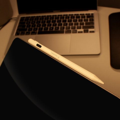 Rysik aktywny Stylus uniwersalny do Android i iOS USB-C - biały