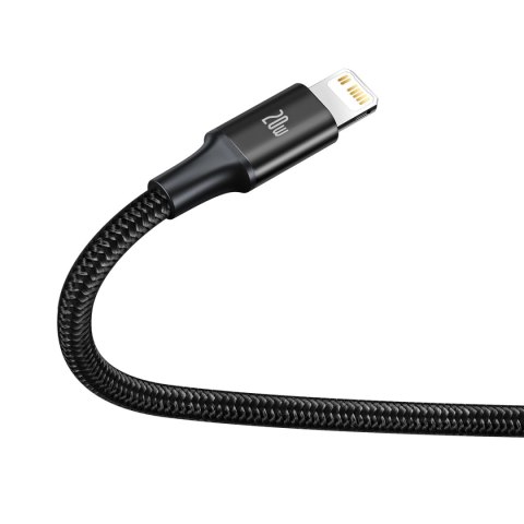3w1 Kabel przewód USB-C - USB-C / iPhone Lightning / microUSB 20W PD 1.5m - czarny