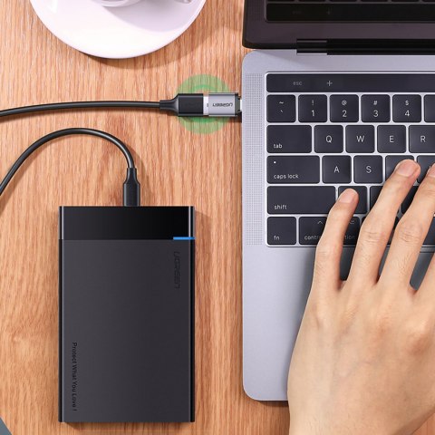 Adapter przejściówka USB-C (męski) - USB-A 3.0 (żeński) ze smyczą - szary