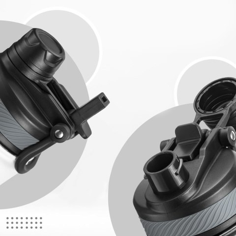 Butelka bidon termiczny rowerowy na napoje 620ml stalowy - czarny