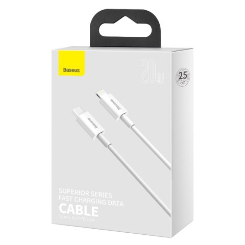 Kabel przewód Superior Series USB-C / Lightning PD 20W 2m - biały