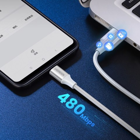 Kabel przewód USB-A - USB-C QC 3.0 3A 3m - biały