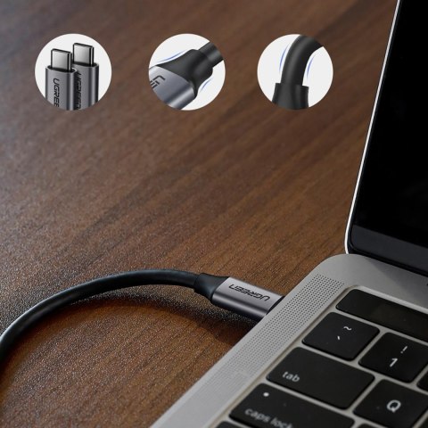Kabel przewód USB-C 3.1 - USB-C 3.1 1.5m - szary