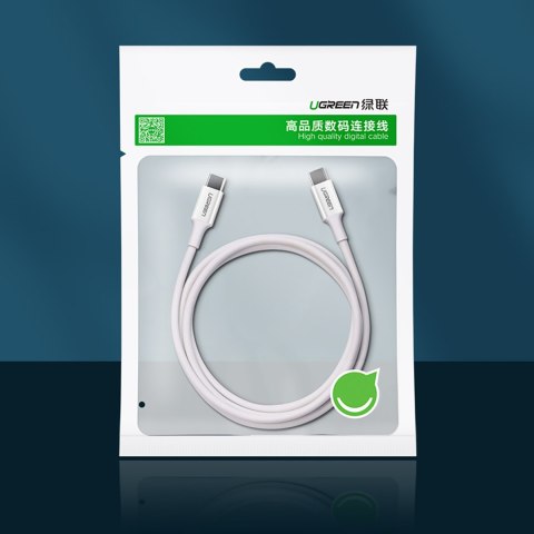 Kabel przewód USB-C - USB-C PD QC AFC 1m - biały