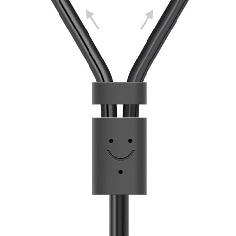Kabel przewód audio 3.5mm minijack (męski) - 2RCA (męski) 5m - szary