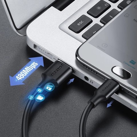 Kabel przewód micro USB - USB-A 0.5m - czarny