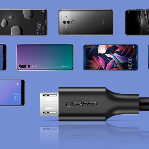 Kabel przewód micro USB - USB-A 0.5m - czarny