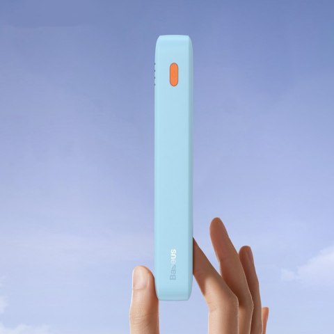 Powerbank 20000mAh Airpow 20W z kablem USB-A - USB-C 50cm - niebieski