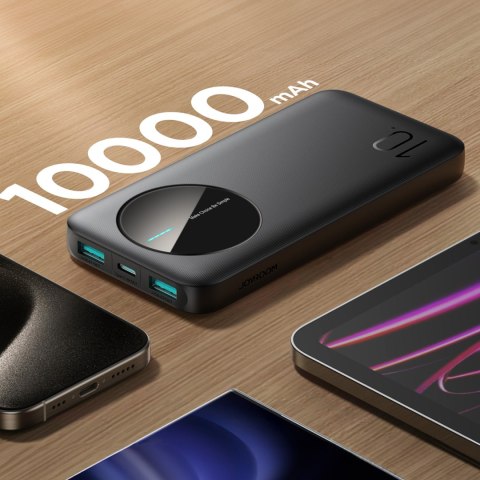 Powerbank JR-PBF12 10000mAh 2.4A 2x USB-A 1x USB-C - czarny