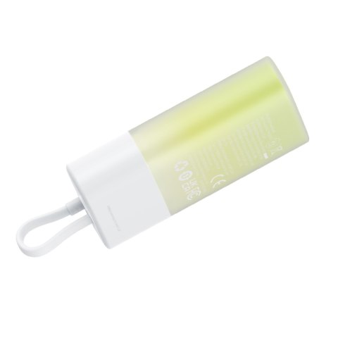 Powerbank Popsicle 5200mAh 20W z kablem Lightning 60W/20V/3A/30cm - biało-zielony