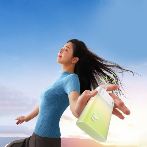 Powerbank Popsicle 5200mAh 20W z kablem Lightning 60W/20V/3A/30cm - biało-zielony