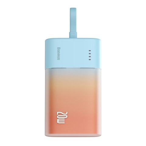 Powerbank Popsicle 5200mAh 20W z kablem Lightning 60W/20V/3A/30cm - niebiesko-pomarańczowy
