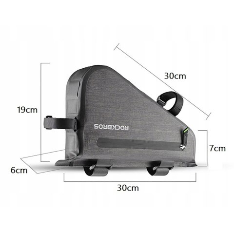 Torba rowerowa mocowane na ramę 5l AS-017 - ciemnozielona