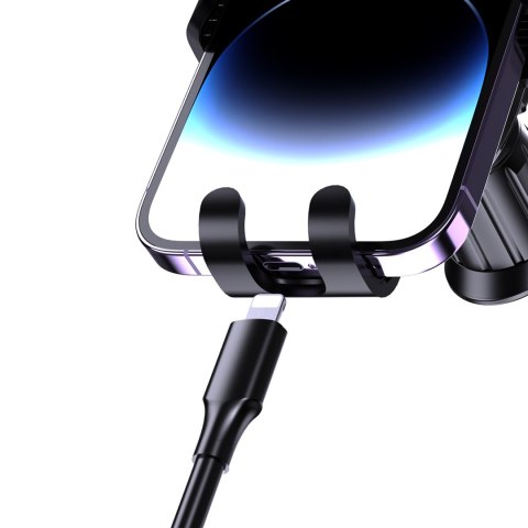 Uchwyt grawitacyjny na smartfona F5N+ z przyssawką na kokpit szybę - czarny