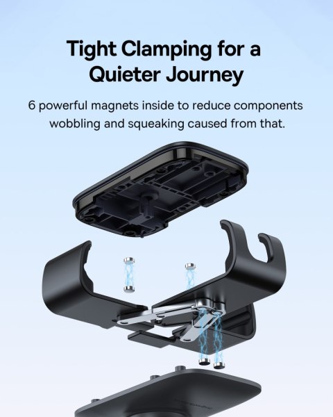 Uchwyt samochodowy na telefon grawitacyjny na kratkę nawiewu Metal Age 3 - czarny