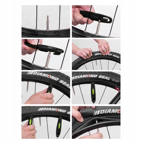 Zestaw 2szt. łyżek do opon i dętek rowerowych QTB004 - czarny