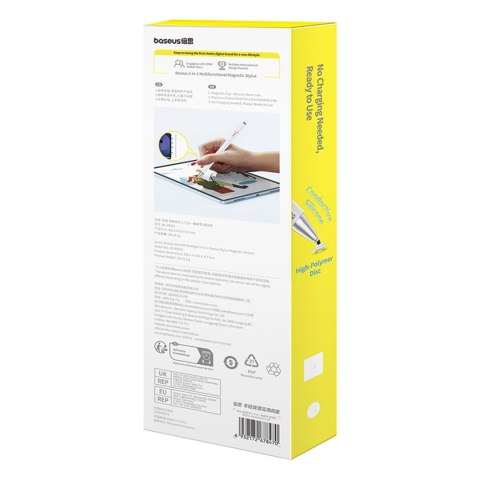 3w1 Rysik pasywny stylus Smooth Writing III - wersja magnetyczna - biały